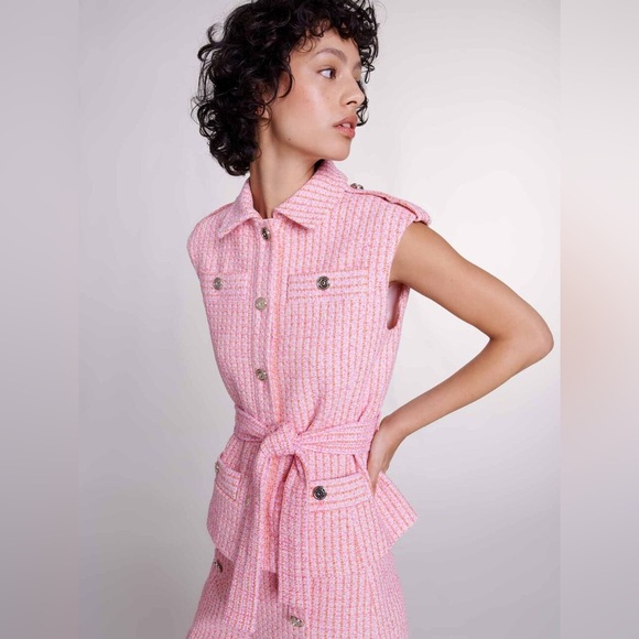Maje Sleeveless tweed jacket - Picture 1 of 8